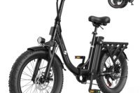 Hopepeak Z10 Folding Electric Bike for Adults, 1200W Peak Motor 48V 13.5Ah Battery, 20"×3" Fat Tire Commuter Ebike, 28MPH 80Mi, 7 Speed Foldable Electric Bicycle
