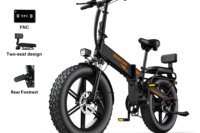 Folding Electric Bike for Adults, 2 Seater Ebike Designed | 48V20Ah Battery 35MPH 65 Miles, 20*4 Inch Fat Off Road Tire Folding Ebikes with NFC Unlock & UL Certificated