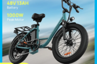 URLIFE 750W E20 Electric Bike | 48V 13Ah Removable Battery, 20MPH, 20''X3" Fat Tire, 7-Speed E-Bike with Dual Disc Brake