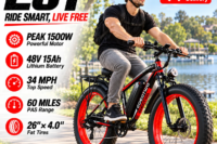 EOEOTWO Electric Bike for Adults, 26 Inch Fat Tire E-Bike, 1500W Peak, 48V 15Ah Removable Battery, 34MPH All Terrain Ebike