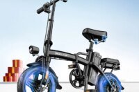 500W G11 Electric Bicycles Ebike E-Bike For Adults, 3-Riding Modes, 14' Foldable Ebike, With Charger And Battery, MAX Speed 19.9 MPH, Rear Disc Brakes, With A Basket And Lock, Durable And Lightweight Frame, All-Terrain Foldable Ebike