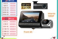 70mai 4K T800 3-Channel HDR Car DVR Built-in GPS & ADAS  Voice Control Super Capacitor Dual 4K&Triple HDR Dash Cam