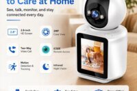 2MP Smart WiFi Indoor Camera with 2.8in Screen One Touch Video Call Auto Tracking Night Vision ICSEE Baby Elder Pet Home Monitor