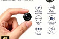 4K Ultra HD Mini Security Camera, WiFi Indoor Home Cam With Magnetic Mount, IR Night Vision, Motion Detection, App Remote View, Battery Powered Wide Angle Cam For Pet Baby Elder Monitoring, SD Card Loop Recording Local Storage