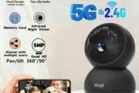 3K Pet Dog Camera with Phone App, 5G/2.4G WiFi Indoor Security Baby Camera,AI Detection 360° Pan&Tilt, 2-Way Audio, Night Vision