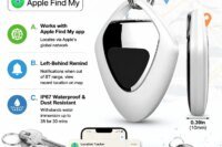 Portable GPS Tracker Waterproof Mini Smart Bluetooth 5.0 Tracker for Kids Pet Car Key Anti Lost Real Time Location Tracking Device Rechargeable IP67 Lightweight Slim with APP Compatible with iOS Android