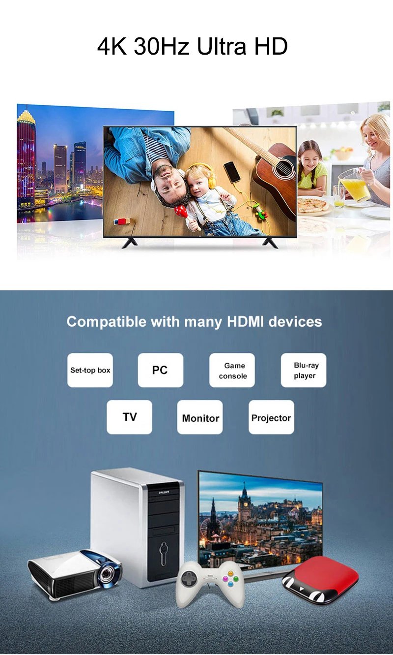 UHD 4K Android4.4 System Video Streamer Box 8 Port HDMI Multimedia Player HDMI Splitter Converter USB Flash Player for TV Stores