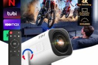 Xgody Gimbal 3 Pro Projector 4K Wifi6 Android Mini Beamer 300 Ansi Dual Wifi Bt5.4 1280*720P Home Theater Outdoor Portable