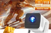 LynCast X1AQ Projector Built in 5W Speaker 1280*720P Android 11  4K 400ANSI Wifi6 BT5.2 Outdoor Portable Projector Home Cinema