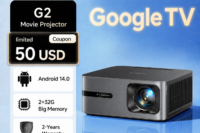 Wimius G2 4K 45000LM Smart Projectors Google TV Auto Foucs Wifi 6 High Brightness Home Cinema Beam Projector for Movie