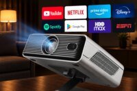 Native 1080P Smart Projector 4K Decode Android 13 Auto Focus Wireless Mirroring Amlogic T950S WIFI 5G BT5.0 Auto Keystone
