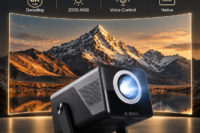 LYNCast Smart Projector, 2000 ANSI, 8K Decoding, FHD 1080P, X7AR, Android 14, WiFi6, Outdoor, Home Theater, Anime, FIFA World Cup, Green Materials, Crystal Clear Experience