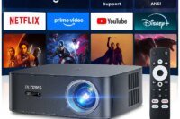 High Brightness 4k Android Projector 45000Lumens  Auto Focus WIFI 6 BT5.2 Dolby Home Movie Theater Google TV Smart Projectors