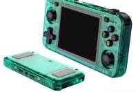 BOYHOM Green R3 6H Retro Video Game Console 3.5‘’ IPS Screen RK3326 3000 mAh Open Linux System Portable Player 64GB 128GB