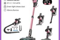 Cordless Vacuum Cleaner, 55Kpa/600W/45min 10 in 1 Powerful Stick Vacuum Cleaner for Home Pet Hair/Hard Floor/Carpet