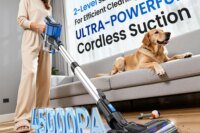 INSE Cordless Vacuum Cleaner, 8 in 1 45Kpa Powerful Stick Handheld Vacuum, for Hard Floor Carpet Pet Hair
