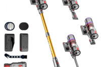 UV5 650W Cordless Vacuum Cleaner, 55KPa Strong Suction Handle Vacuum Cleaners , Stick Vacuum with 70Mins Runtime, Anti-Tangle Brush, Vertical Vacuum 1.8L Dustbin for Carpet Hardwood Floor Pet Hair Cleaning