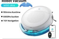 LEFANT M310 Ultra Robot Vacuum Cleaner with TOF LiDAR Navigation, 6000Pa Suction,150 Minutes, HEPA Filter, Ideal for Pet Hair