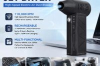 Cordless Car Vacuum Cleaner Handheld Rechargeable Electric Vacuum with 3 Speed Settings 110000 RPM High Power Air Blower Jet Dry Compressed Air Duster for Car Interior Cleaning Portable Auto Vacuum Cleaner for SUV Truck Dashboard Seats