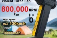 800,000RPM Air Blower Electric Turbo Fan Brushless Motor High-Speed Turbo Violent Fan USB Rechargeable Powerful Dust Blower