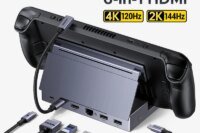 UGREEN USB C HUB Steam Deck Docking Station 6-in-1 Type-C to 4K120Hz HDMI 5Gbps USB-A/C PD100W 1000Mbps RJ45 for ROG Ally Legion