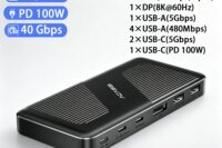 Acasis 11-in-1 Thunderbolt3 40Gbps USB C Docking Station DP 8K@60Hz PD100W USB A&C Expander Dock For MacBook Pro PC Laptop
