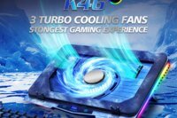 COOLCOLD Air Compression RGB Laptop Cooling Pad - Ultra-Quiet USB Cooler, Fast Heat Dissipation & Adjustable Stand
