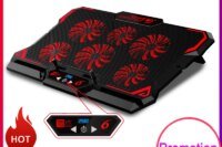COOLCOLD 17inch Gaming Laptop Cooler Six Fan Led Screen Two USB Port 2600RPM Laptop Cooling Pad Notebook Stand For Laptop