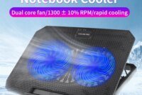 TISHIRC Laptop Cooler Two large Fan 14CM 1400RPM Notebook Cooler Pad Stand 7-speed Height Adjustment Radiator For 12-17 Inch