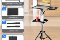 SH Projector Tripod Stand-Laptop Tripod Adjustable Height DJ Mixer Standing Table Outdoor Computer Desk Stand for Stage orStudio