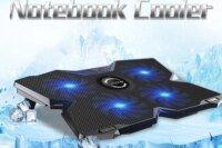TISHRIC Laptop Cooler Notebook Cooler Support Cooling Radiator Laptop Stand Laptop Cooling Pad 4 Quiet Fans Computer Cooler