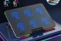 TISHRIC Laptop Cooler PC Fan Cooler Notebook Stand For Laptop Cooling Pad 6 Quiet Fans Cooling Radiator Laptop Accessories