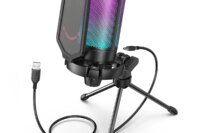 FIFINE Ampligame USB Microphone for Gaming Streaming with Pop Filter Shock Mount&Gain Control,Condenser Mic for PC/MAC