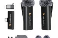 NearStream Wireless Lavalier Microphone for iPhone Android USB C Lightning, 2.4G Plug Play Lapel Mic with Noise Reverb Mute, 6h Clip-on Mini Mic for Video Vlog Podcast Interview,Live Streaming