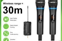 Wireless Microphone Depusheng UHF Metal Dynamic Handheld Karaoke Mic With Rechargeable Receiver For Karaoke Wedding