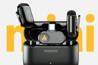 MAONO T1 Mini Wireless Lavalier Microphone Lapel Mini Mic Pro Sound for iPhone 16/15, Android, Tablet and PC with AI Noise Cancellation Auto Clipping Maono Link App Control Remote Control Shooting MFI Certified for Interviews Video Recording Vlogging
