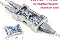 HMLAB HUB LITTLE 8K Gaming USB HUB 1 In 3 Out Desktop Expansion Dock 480Mbps Aluminum Shell USBC HUB Optional Holder RGB Cable