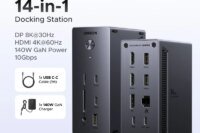 UGREEN 14-in-1 USB HUB Docking Station Type-C to 4K120Hz DP 4K60Hz 2xHDMI SD/TF RJ45 10Gbps USB-A/C PD Charging DC for Laptop PC