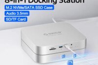 ORICO 8-in-1 Docking Station 10Gbps StudioLink With M.2 NVMe SATA SSD Enclosure USB C HUB USB3.2 SD/TF3.0 for Mac mini Chassis