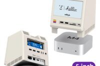 Wokyis M5 10Gbps Mac Mini M4 Dock 5inch Full HD IPS Screen USB-C HUB Monitor Display with M.2 SSD Enclosure