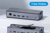 Hagibis USB C Docking Station Type C to 8K DP HDMI-Compatible Triple Display M.2 SSD PD3.0 RJ45 15 in 1 USB C HUB for PC Laptops