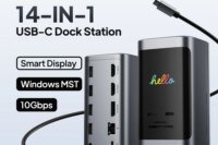 CABLETIME 14 IN 1 USB C Dock Station Smart Display 8K@30Hz DP Port 1000Mbps RJ45 Lan Port SD/TF 3.0 for Laptop Macbook