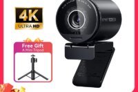 4K Webcam UHD Web Camera HDR Streaming Video Camera With Sony Sensor EMEET S800 USB Webcam With Dual Noise Cancelling Mics