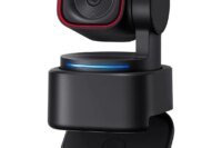 AI-Powered Spatial Audio 4K Webcam - Compact AI Tracking PTZ Camera with 1/2" Sensor Tri-Mic Voice Control 120FPS HDR Webcam