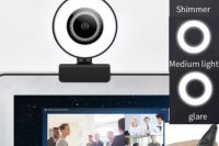 4K 8MP HD Webcam Three Light Sources Manual Brightness Adjust Ultra Clear Home Online Meeting Support Bracket Mount Stable Video